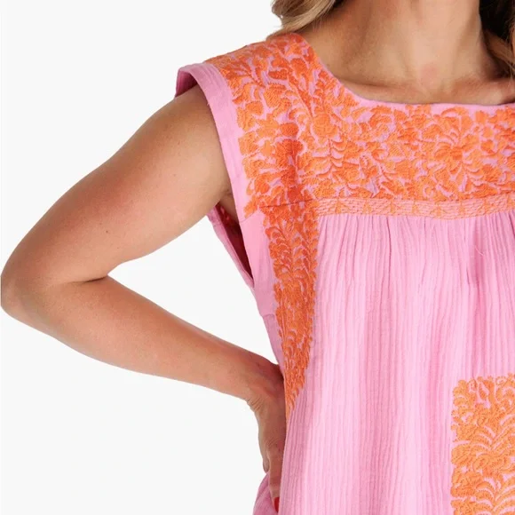 NEW J Marie Embroidered Cotton Blouse - Picture 3 of 4